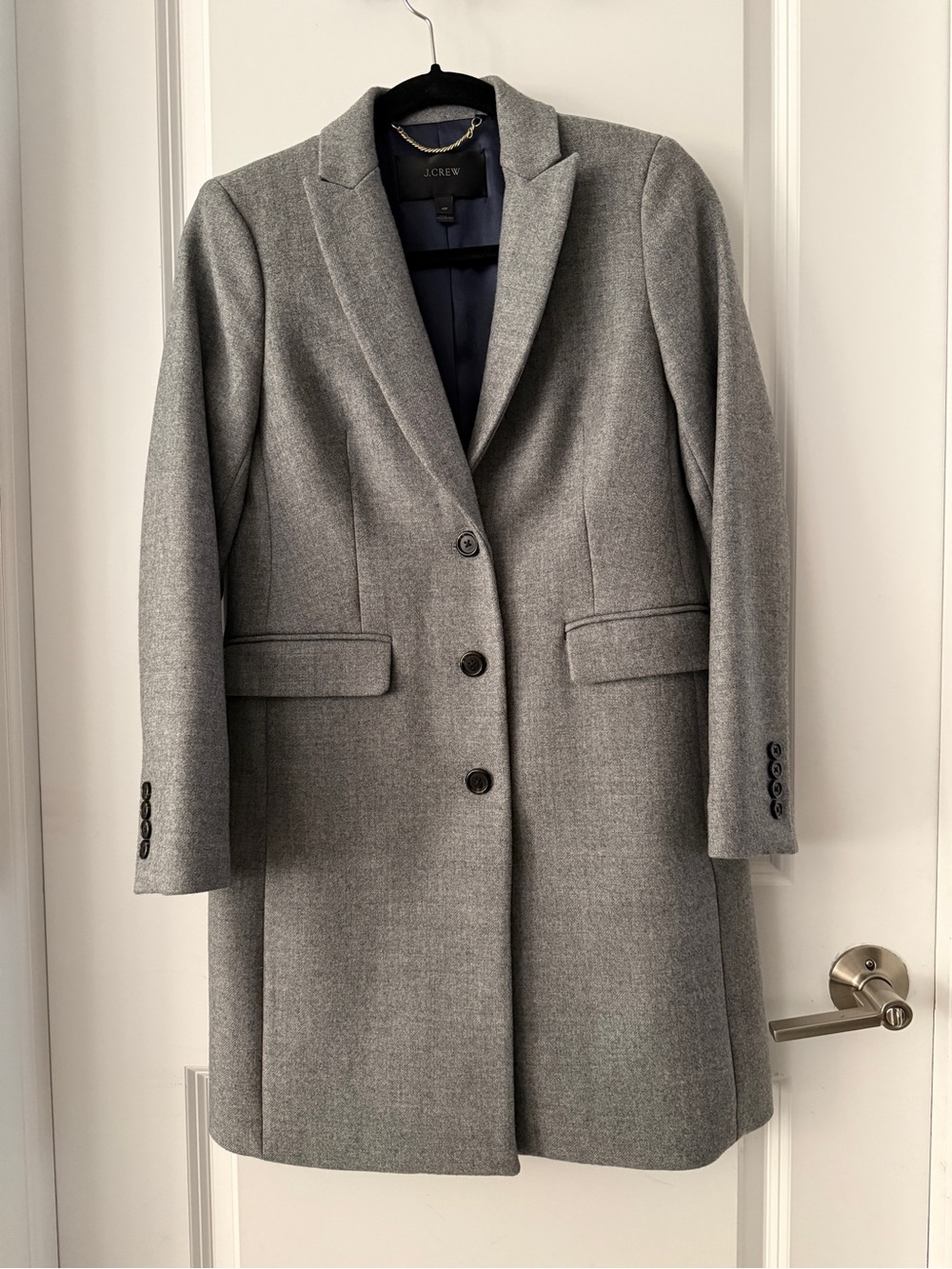 J. Crew Gray Parke Tailored Wool Coat